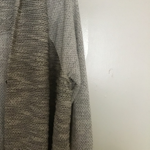 Womens Draped Open Front Marled Cardigan - Picture 3 of 4